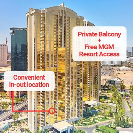 Lady Luck'S Vista - Private Balcony - Full Kitchen - Two Full Baths - Jetted Tub - Full Mgm Grand Resort Access W No Resort Fee At Mgm Signature-2